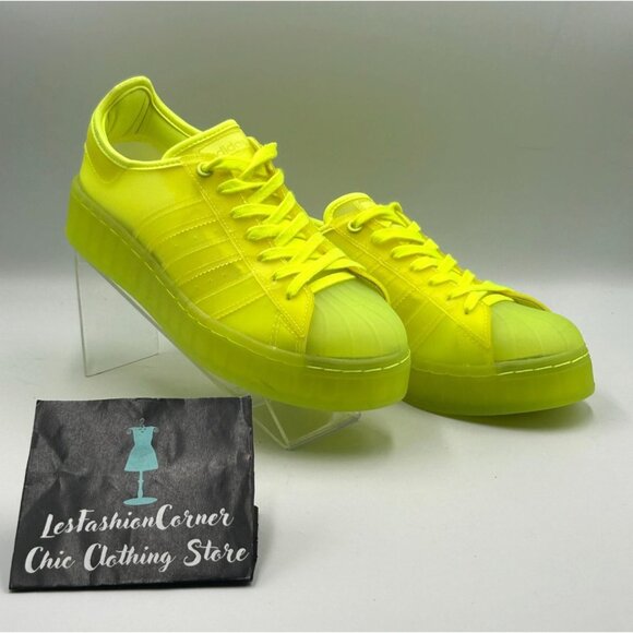 Adidas Superstar Women's Jelly Solar Yellow Platform Sneakers Sz 8.5 Wo's 3261 - Picture 10 of 16